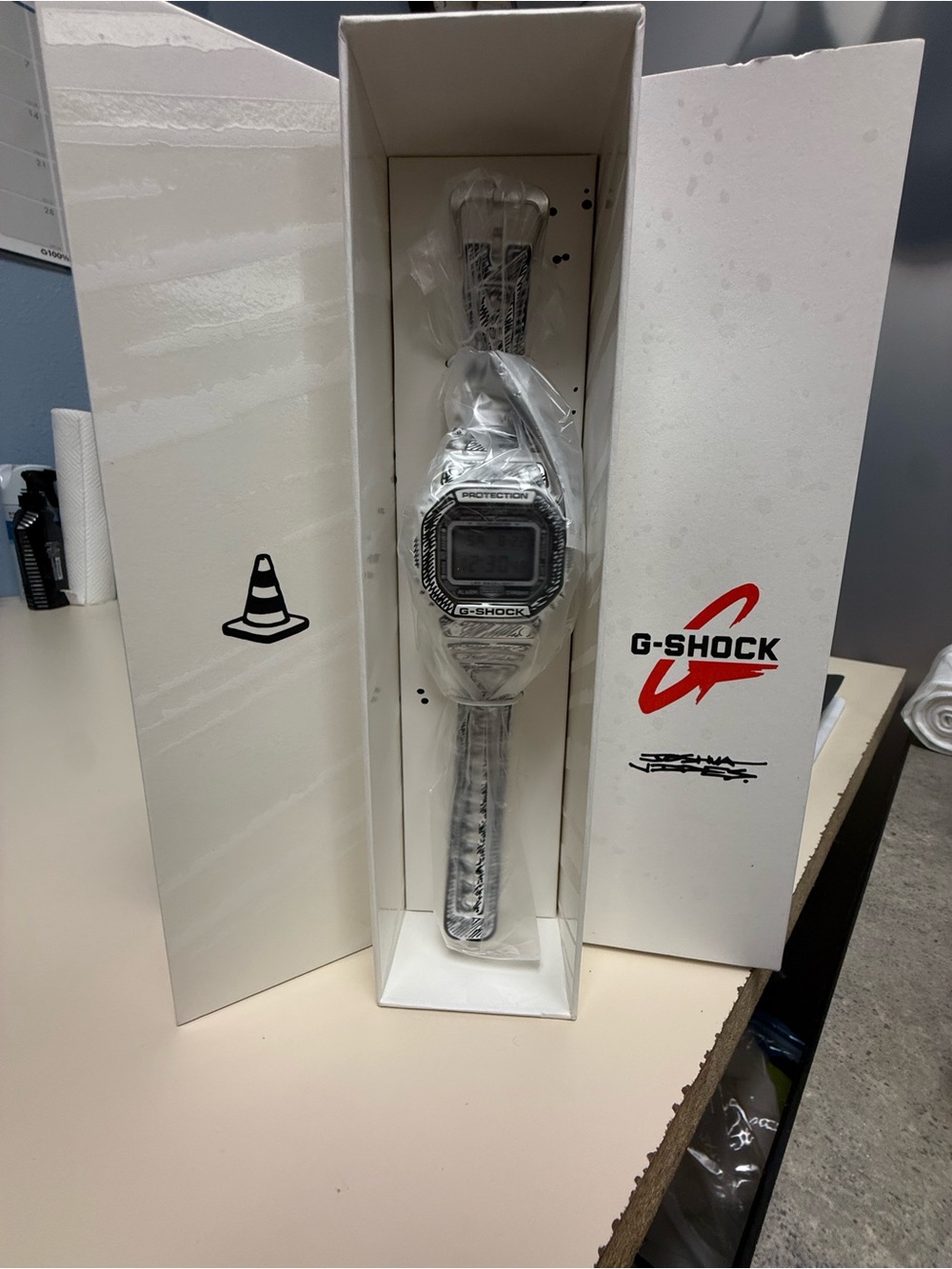 G-Shock White and Black Digital Resin Watch